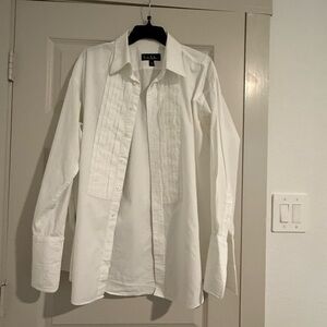 L.L. Bean White Dress Shirt Classic Long Sleeve